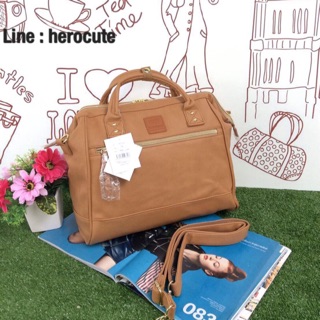 ANELLO 2 WAY PU LEATHER BOSTON BAG ส่งฟรีEMS