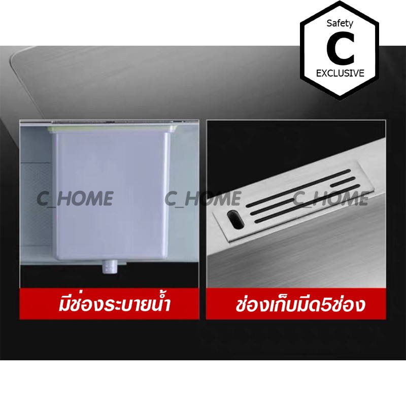 c-home-อ่างล้างจาน-แฮนด์เมด-ซิงค์ล้างจาน-อ่างซิงค์สแตนเลส304แท้-100-1หลุมไม่มีที่พัก-ขนาด80x50ลึก23cm-หนามาก-พร้อมส่ง