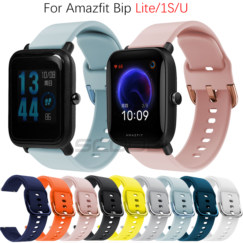 ภาพหน้าปกสินค้าสายนาฬิกาข้อมือซิลิโคน สําหรับ Xiaomi Huami Amazfit bip 3 bip u pro bip s Smartwatch