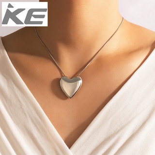 Korean love necklace female exaggerated indifferent peach heart simple three-dimensional clavi