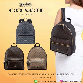 COACH MEDIUM CHARLIE BACKPACK IN SIGNATURE ((32200))