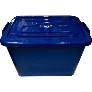 กล่องเก็บของ กล่องพลาสติก กล่อง#95ลิตร เกรดB สีน้ำเงิน