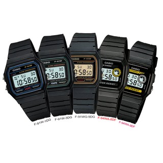 ภาพหน้าปกสินค้าCASIO ผู้ชายรุ่น F-91W-1 F-91W-3 F91WG-9 F-94WA-8 F-94WA-9 ของแท้รับประกัน1ปี F-91W F-91 F-94 F91 F94 ที่เกี่ยวข้อง