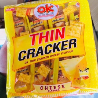 แครกเกอร์รสสาหร่าย รสชีส รสงาดำThin cracker แผ่นบาง มี 8 แปดห่อย่อย อร่อย ทานเล่น ติดบ้าน ทานกับชา กาแฟ ขนมยอดฮิต