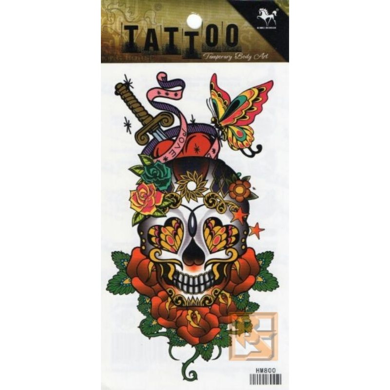 tattoo-ลาย-หัวกะโหลก-skull-แท็ททู-สติกเกอร์-hm800