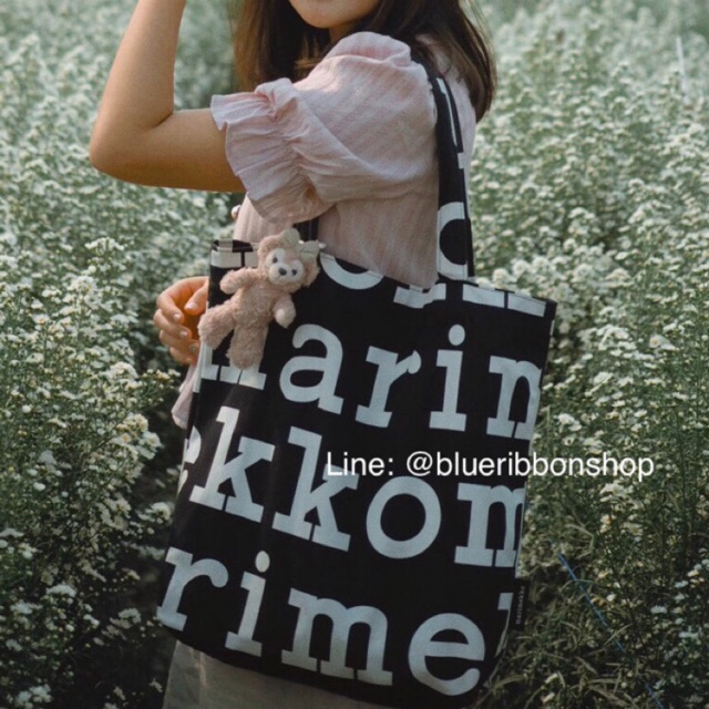 กระเป๋าผ้าแคนวาส Marimekko Notko Logo รุ่นผ้าหนา ของแท้100% พร้อม