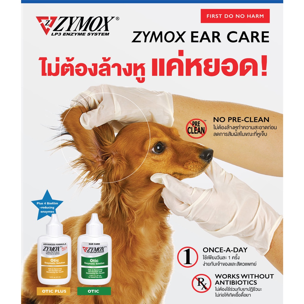 ขี้หูดำ-หูดำ-ยีสในหู-คันหู-สุนัขและแมว-zymox-otic-37ml