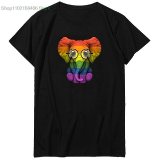 เสื้อยืดพิมพ์ลายแฟชั่น เสื้อยืด พิมพ์ลายช้าง Gay Pride Rainbow Pride Soho Lgbt สีดํา และสีขาว แฟชั่นฤดูร้อน สําหรับเด็กผ