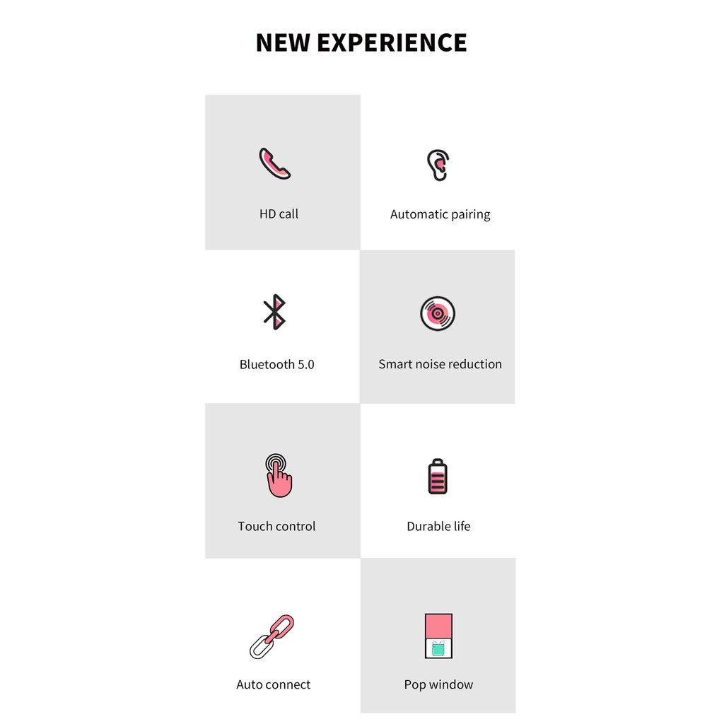 ภาพสินค้าหูฟังบลูทูธไร้สาย Tws i12 Mini HiFi In-Ear Touch เข้ากันได้กับ Android, Xiaomi และระบบอื่นๆ มาพร้อมกับเคสป้องกันแบบการ์ตูน จากร้าน linxly21.th บน Shopee ภาพที่ 4
