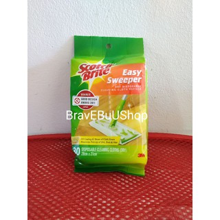 3M Scotch-brite easy sweeper สก๊อตช์-ไบรต์® ผ้าเช็ดเก็บฝุ่น ผ้าดันฝุ่น ผ้าเช็ดพื้น แบบไฟฟ้าสถิตย์ ผลิต 10/65