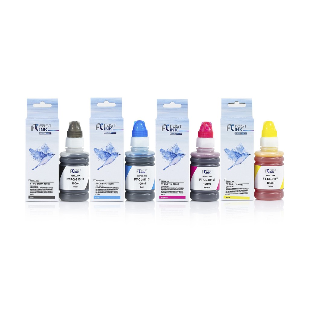 Fast Ink ใช้สำหรับ รุ่น HP / Canon 810/811 ชุด4สี หมึกเทียบเท่า ใช้ได้ ...