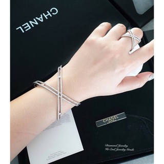 Diamond Bangle & Ring กำไลและแหวน งานเข้าเซตเกรดจิวเวอรี่ งานสวยมากๆค่ะ((ขายเป็นเซตไม่ขายแยก))