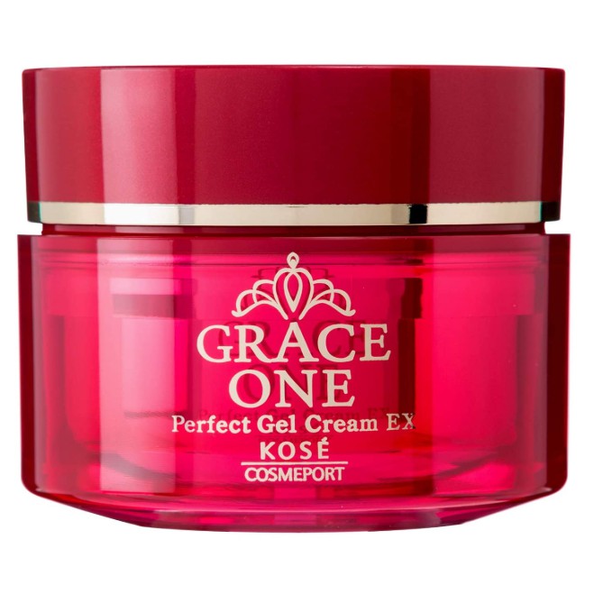 kose-cosmeport-grace-one-เจลบำรุงผิวหน้า-เกรซ-วัน-เพอร์เฟค-เจล-ครีม-เอ๊กซ์-สูตรคอลลาเจน-และอนุพันธ์เรตินอล-ชุดละ-2-กระป