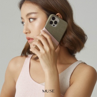 ภาพขนาดย่อของภาพหน้าปกสินค้า(12 series)MUSE 3Tone Card Holder Phone Case EARTH TONE จากร้าน muse.onthemove บน Shopee ภาพที่ 2