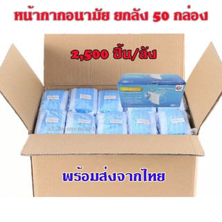 at.homemart พร้อมส่ง แมสฟ้า 3 ชั้น ราคายกลัง กล่องมีหลายแบบ เลือกไม่ได้