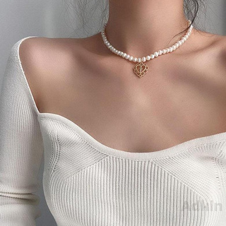 [Adkin] สาววินเทจพระราชวังกลวงรักข้ามจี้สร้อยคอมุกไหปลาร้าโซ่สร้อยคอหญิง 247