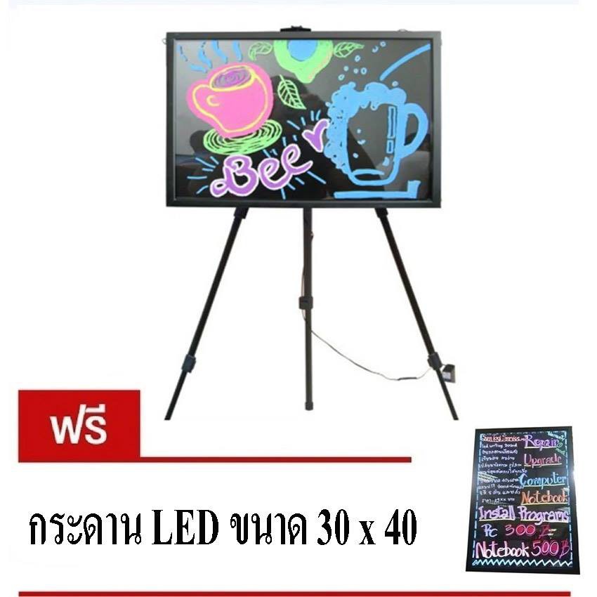 ป้ายไฟ-แถมฟรีกระดาน-led-30x40-ป้ายไฟเขียนได้-ป้ายไฟเรืองแสง-ป้ายร้าน-ป้ายโฆษณา-กระดานเรืองแสง