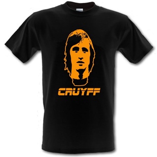 ฝ้ายเสื้อยืดพิมพ์ลายเสื้อยืด ผ้าฝ้าย พิมพ์ลาย Johan Cruyff Dutch Football Legend สไตล์เรโทร สําหรับผู้ชายs-5xl