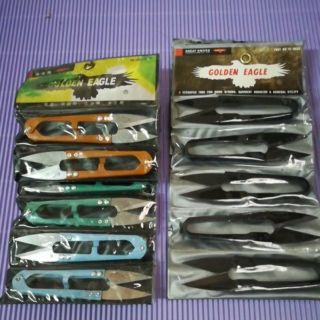 1แผง 12ชิ้น GOLDEN EAGLE Scissors Stainless Steel กรรไกร ก้ามปู กรรไกรขริบ กรรไกรตัดผ้า