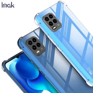 Imak Xiaomi Mi 10 Lite 5G Shockproof Casing Clear Soft TPU Case Xiomi Mi10 Lite Transparent Silicone Back Cover Screen Film