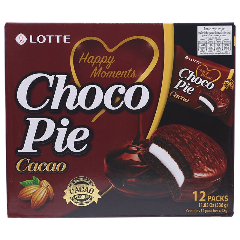 lotte-choco-piecacao-336g-ล็อตเต้-ช็อกโก้พาย-ขนมปังเคลือบช็อกโกแลตสอดไส้มาร์ชแมลโลว์-นำเข้าจากเกาหลี