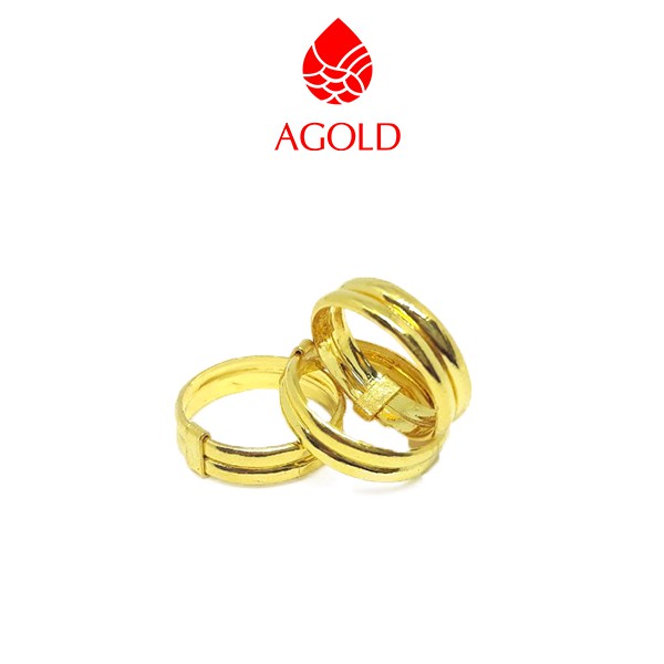 agold-แหวนทองคู่-ลายเกลี้ยง-น้ำหนักครึ่งสลึง-1-89-กรัม-ทองคำแท้-96-5