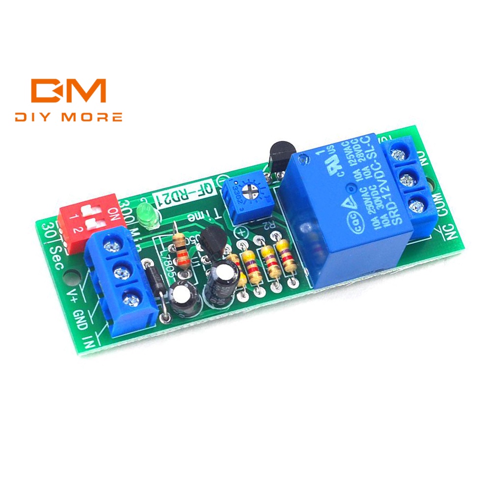 diymore-โมดูลรีเลย์ตัดการเชื่อมต่อ-วงจรดีเลย์ปิด-5v12v24v-ป้องกันการรีสตาร์ท