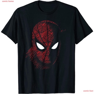 comic home Marvel Spider-Man: Far From Home Close Up T-Shirt ดพิมพ์ลาย ดผ้าเด้ง คอกลม cotton แฟชั่น เสื้อคู่ชายหญิง 2021