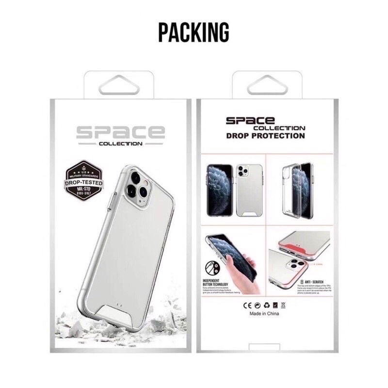 space-เคสใสปุ่มสีเงิน-กันกระแทก-แอนดรอยทุกรุ่น