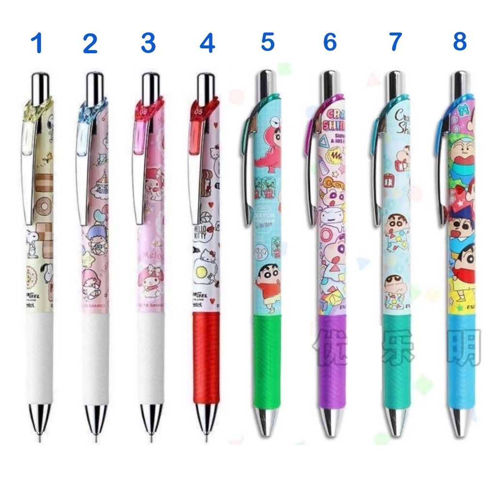 ปากกาญี่ปุ่น-ปากกาเจล-หมึกดำ-pentel-energel-ลายน่ารัก-ๆ-จาก-japan-ราคาต่อแท่งค่ะ