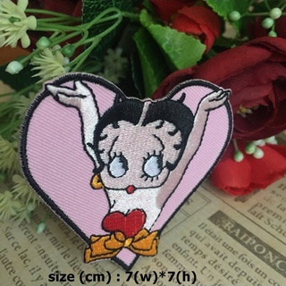 Betty Boop การ์ตูน ตัวรีดติดเสื้อ อาร์มรีด อาร์มปัก ตกแต่งเสื้อผ้า หมวก กระเป๋า แจ๊คเก็ตยีนส์ Movie Embroidered Iron ...