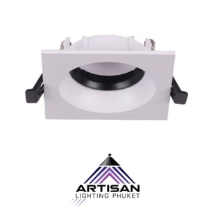 โคมไฟดาวน์ไลท์สี่เหลี่ยม Downlight Square Adjustable SD007CM ขอบสีขาว ปรับได้ White & Black LED MR16 5W GU10 7W