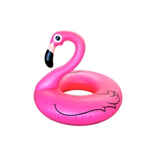 Flaot Me Summer ห่วงยางฟลามิงโก้ริงค์ สีชมพู Inflatable Pink Flamingo Ring Pool Float