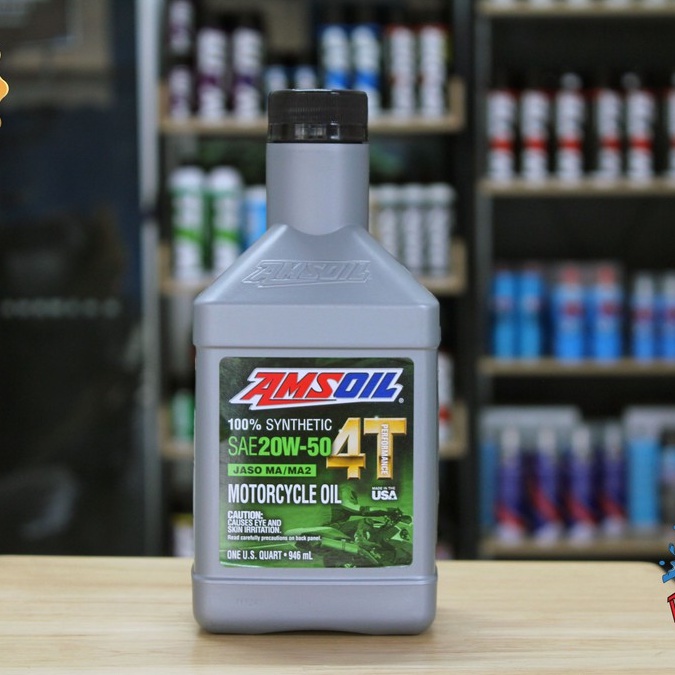 น้ำมันเครื่อง AMSOIL 20W50 เกรดสังเคราะห์ 100% ขนาด 0.946 ลิตร จำนวน 1 ...