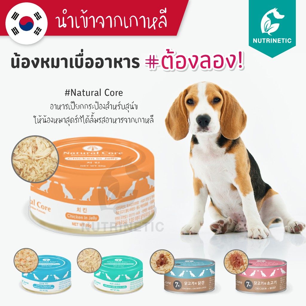ภาพหน้าปกสินค้าNatural Core อาหารเปียกกระป๋องสำหรับสุนัข นำเข้าจากเกาหลี