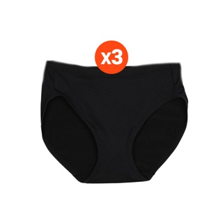 Wacoal Bikini Panty กางเกงในวาโก้ รูปแบบบิกินี่ แพ็ค 3 ชิ้น รุ่น WU1C34/WU1T34 สีดำ (BB)