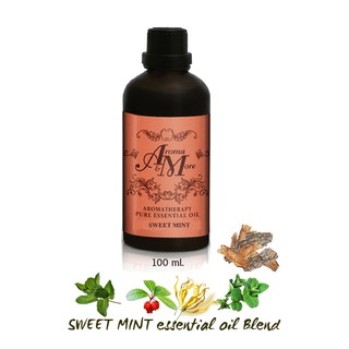 Aroma&amp;More Sweet Mint essential oil blend 100% / น้ำมันหอมระเหยสูตรผสมของมิ้นต์และดอกไม้ เติมเต็มความสดชื่น 100ML