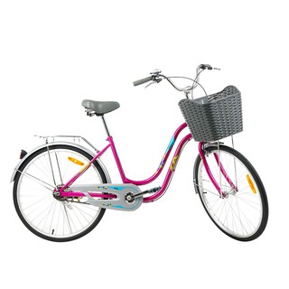จักรยานแม่บ้าน จักรยานแม่บ้าน LA SMILE 26 นิ้ว สีชมพู จักรยาน กีฬาและฟิตเนส CITY BIKE LA SMILE 26" PINK