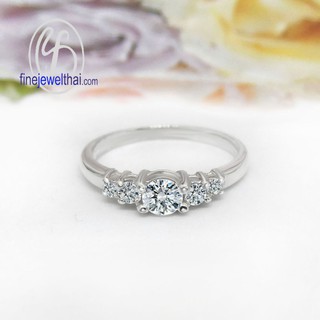 Finejewelthai-แหวนเพชร-แหวนเงินแท้-แหวนแต่งงาน-แหวนหมั้น-R1116cz