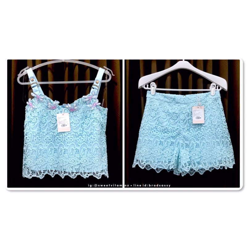 ชุดเข้าเซท-เสื้อกางเกงขาสั้น-จาก-lyn-around-ของแท้-จาก-shop-100-ใหม่ป้ายห้อยเลยคะ-ทรงสวย-แบบเก๋-ใส่สบาย-น่ารักสุดๆ