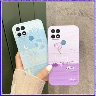 CUTE for กรณี oppo A15 A15S A16 A72 5G F9 F9PRO A53 2020 A7 A5S A12 A32 กรณี oppo A5 A3S A31 2020 A8 F11 A93S กรณี oppo A9 2020 A5 2020 F1S A12E A55 A57 A59 case phone cover soft Colorful Oil Painting เคสโทรศัพท์มือถือขอบตรง