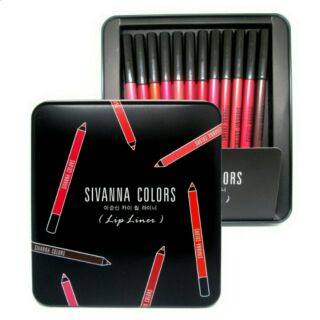 Sivanna Colors Lip Liner แท้ 100% ยกกล่องทั้งหมด 12 แท่งจ้ะ