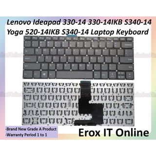 คีย์บอร์ด ไม่มีปุ่มพาวเวอร์ สําหรับ Lenovo 330-14 330S-14 V330-14 330-14ikb 330E-14ikb V130-14ikb E43-80 s340 Yoga 520-14ikb