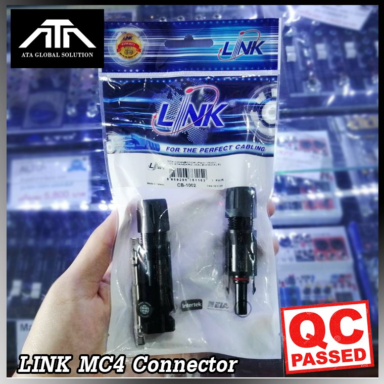 ภาพหน้าปกสินค้าMC4 LINK ขั้วต่อสายไฟโซล่าเซลล์ MC4 รุ่น CB-1002 connector MC4 สำเร็จรูป พร้อมใช้งาน จากร้าน ataglobalsolution บน Shopee