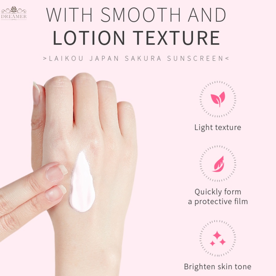 dreamer-laikou-face-body-whitening-sakura-sunscreen-cream-moisturizing-brightening-refreshing-waterproof-uv-protector-concealer-isolation-sunblock-spf50