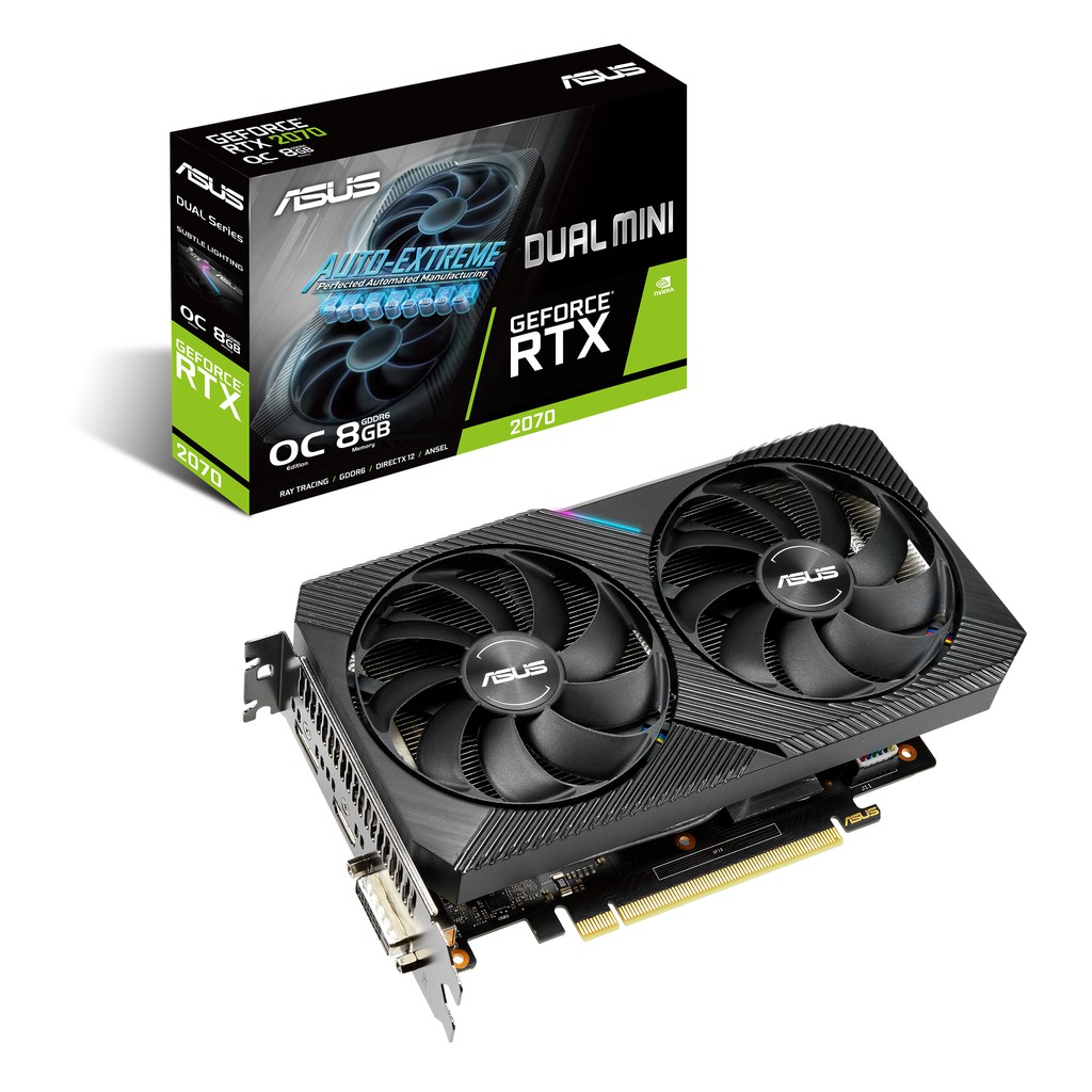 ASUS Dual GeForce RTX™ 2070 MINI OC edition 8GB GDDR6 with a compact ...