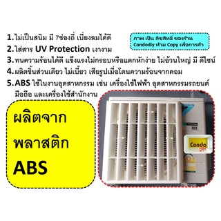 ภาพขนาดย่อของภาพหน้าปกสินค้าดีที่สุด กริลแอร์เบี่ยงลมร้อนABS ขนาด48x48cm 9000-15000Btuน้ำหนักเบาไม่สนิม มีคู่มือน๊อตสายรัด กริลเปลี่ยนทิศทางลมร้อน จากร้าน condodiy บน Shopee