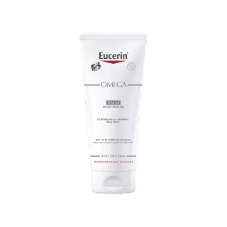 Eucerin OMEGA BALM LIGHT TEXTURE 200 ML (ยูเซอริน บาล์มบำรุงผิวหน้าและผิวกาย สำหรับผู้มีปัญหาผิวแห้ง แดง คัน)
