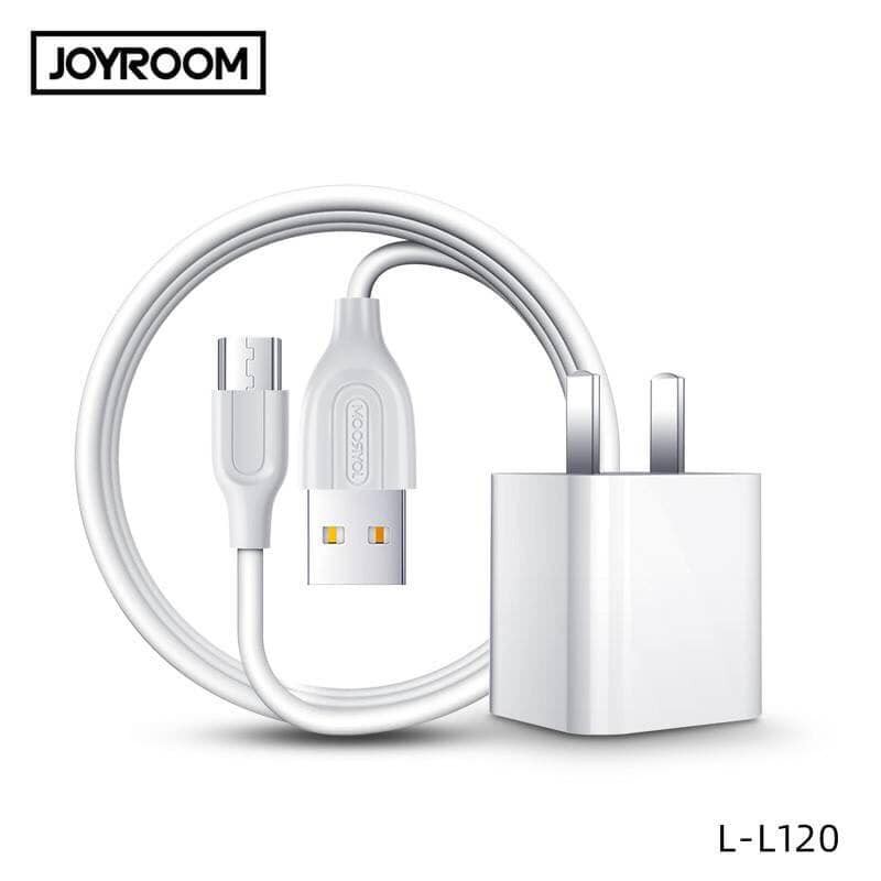 ชาร์จเร็ว-หัวชาร์จพร้อมสายmicro-usb-charger-mini-1-0a-สายชาร์จ-ยี่ห้อjoyroom-l-l120-มีประกัน