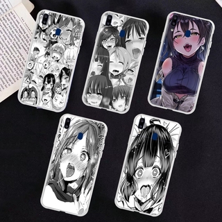 เคสโทรศัพท์มือถือ แบบใส ลายอนิเมะ Ahegao สําหรับ Samsung Galaxy A02 A02S M02 M02S A22 A71 A51 A21S A12 A01 A11